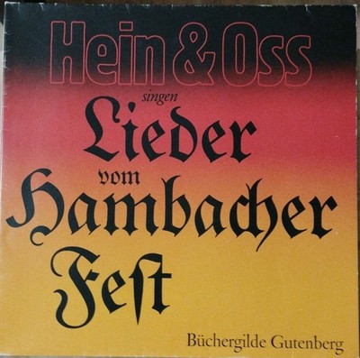 HEIN & OSS Singen Lieder Vom Hambacher Fest LP Gat +Insert | NM | 1982 Büchergil