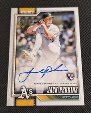 2026 Topps Series 1 Jack Perkins #206 Rookie Flagship Real One Auto Athletics