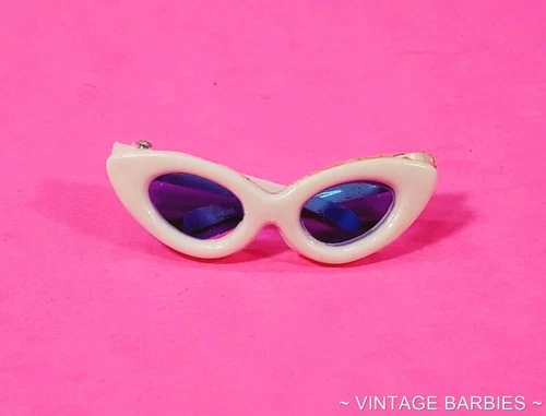 Vintage Ponytail Barbie Doll #850 Original White Sunglasses Near Mint ~ 1960's