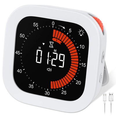 Upgraded Visual Timer Rechargeable Digital Countdown Kitchen Mechanical Cooking 