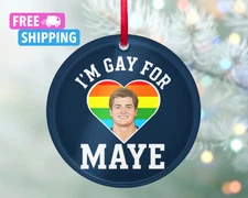 NEW Funny Drake Maye ORNAMENT Gay For Maye New England Football Patriots XMAS