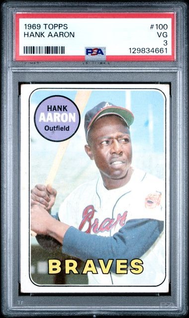 PSA 3 - 1969 Topps HANK AARON #100 Braves (4661)