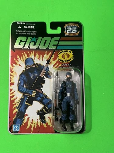Cobra The Enemy G.I. JOE COBRA 25th Anniversary Figure New On Card Foil MOC 3.75