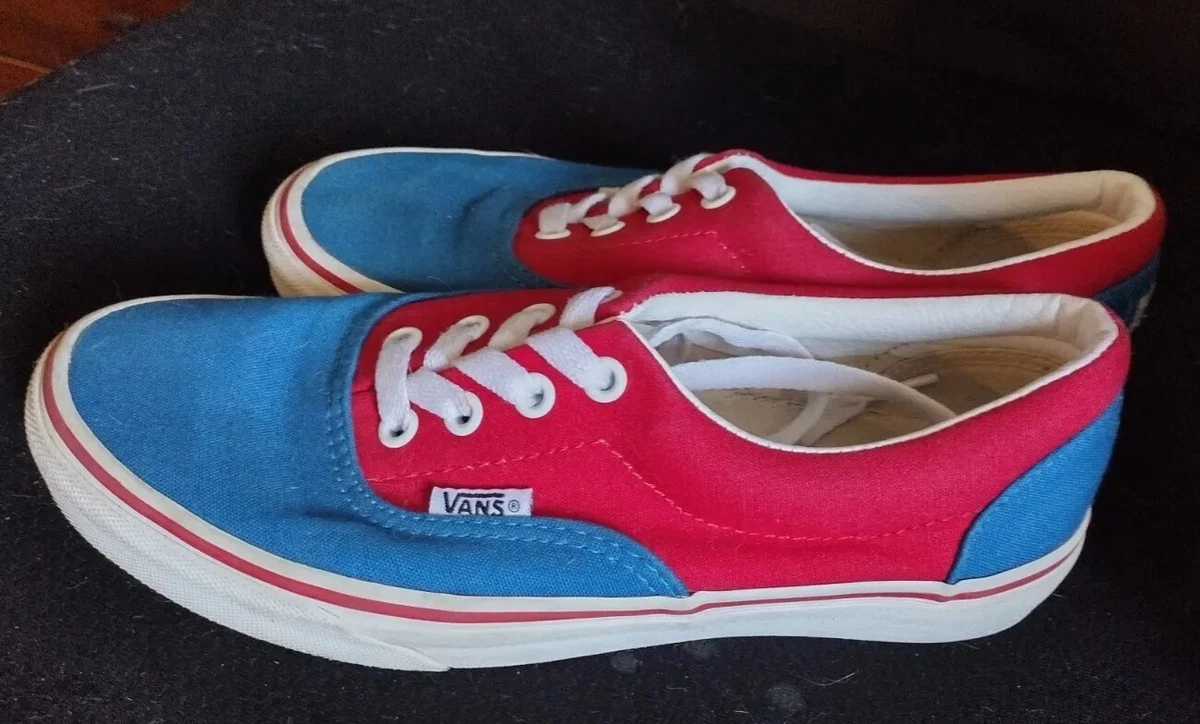 EUC Vans Shoes Red Blue Stranger Things El Max Embroidered On Back