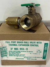 Zurn 3/4" Full Port Brass Ball Valve w/Thermal Expansion Control BVECXL-125