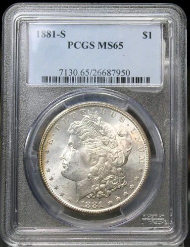 1881 S Morgan Silver Dollar - PCGS Certified MS65 !!