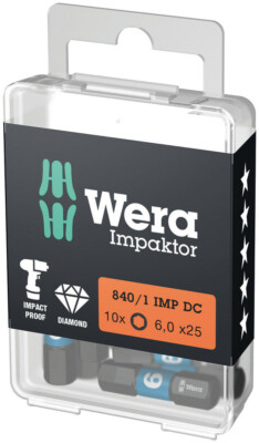 Wera 057603, 840/1 IMP DC Hex-Plus DIY Impaktor bits