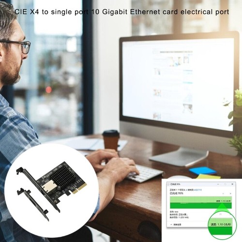 Fast Speed PCIe 4X to Single Port 10Gbps Ethernet Networking Card for Desktop - Afbeelding 2 van 7