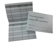 5 Debit Card Registers ATM Mini Checkbook Registers