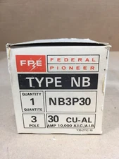 HOUSTON STOCK NEW FPE NB3P30 TYPE NB 30A 240V BOLT-ON FREE 2 DAY AIR SHIPPING