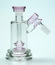5" Quality 45° Pink Ratchet Perc Ash Catcher Tobacco  Water Pipe Bong Bubbler