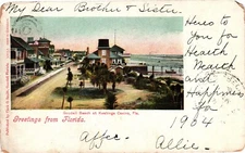 1904 Goodall Beach At Keatings Casino Florida FL Posted Vintage Postcard