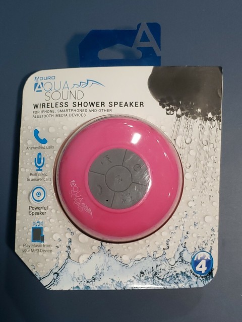 Aduro Aquasound Wsp20 Shower Speaker Waterproof Wireless Bluetooth Pink For Sale Online Ebay