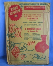 Vintage Tri-Chem TRANSFER DESIGNS for Liquid Embroidery ~ Transfer Sheets