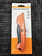 Retractable Utility Knife Cutter w/blade Storage x4 Blades Included (HDX)