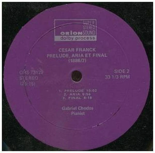 Gabriel Chodos - Bartók Bloch Franck - Sonata Visions And Prophecies Prélude LP Foto 2 de 4