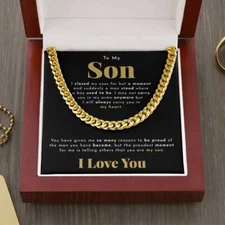Necklace Gift for Son, Cuban Chain Necklace, Graduation Gifts Ideas for Son