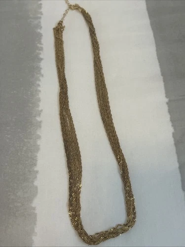 Bellezza 24” Diamond Cut Twinkle Chain Necklace 11 Strand w/ 18k Gold Fill Italy image 2