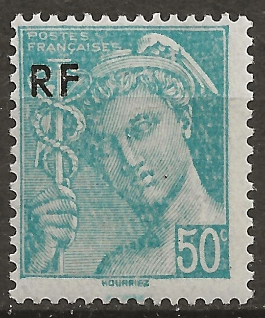 N° 660**  50c TURQUOISE TYPE MERCURE SURCHARGE - Photo 1/1