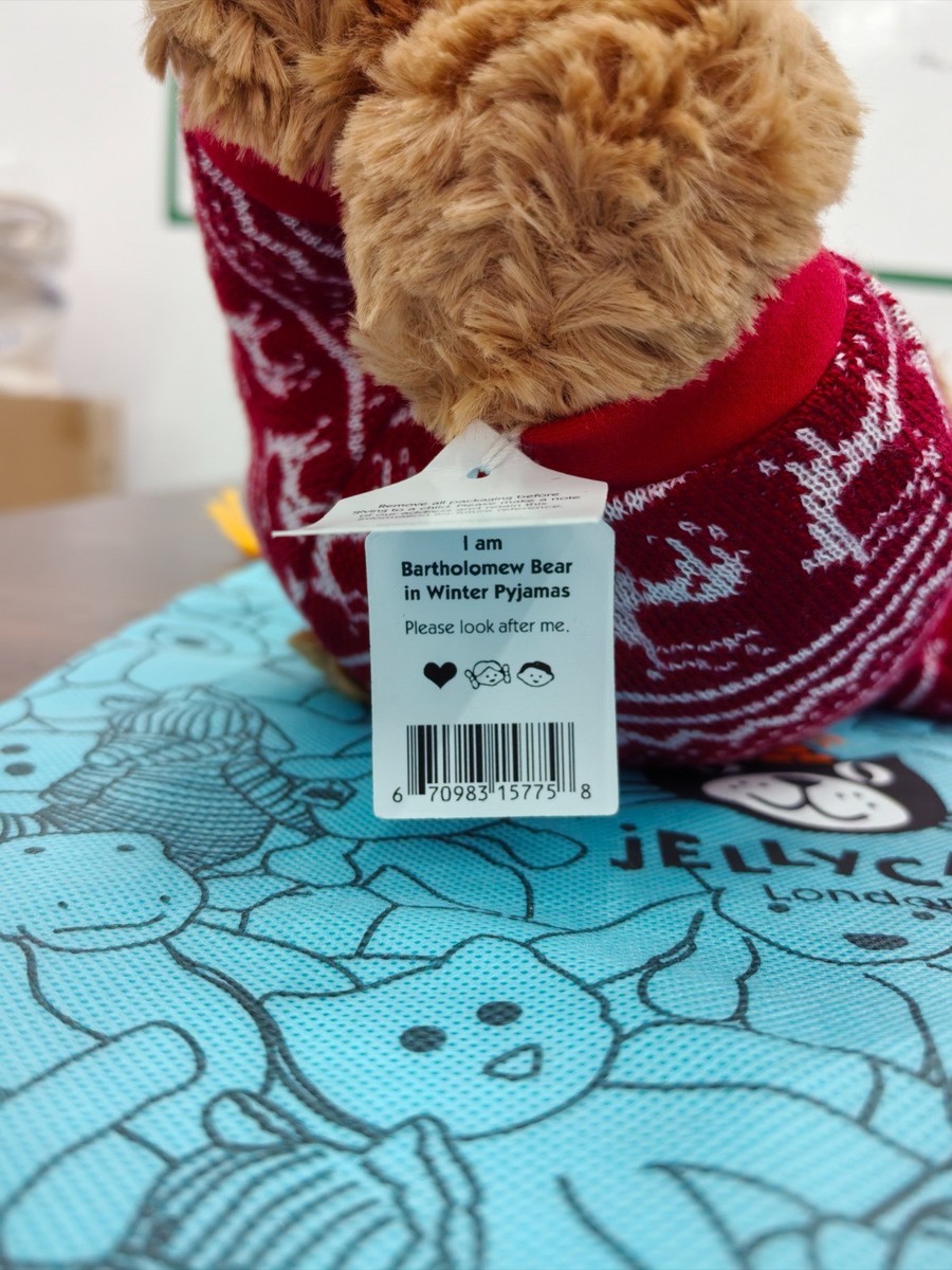 ぬいぐるみ  Bartholomew Bear WinterPyjamas Jellycat Bartholomew Bear Winter Pyjamas Stuffed Animal