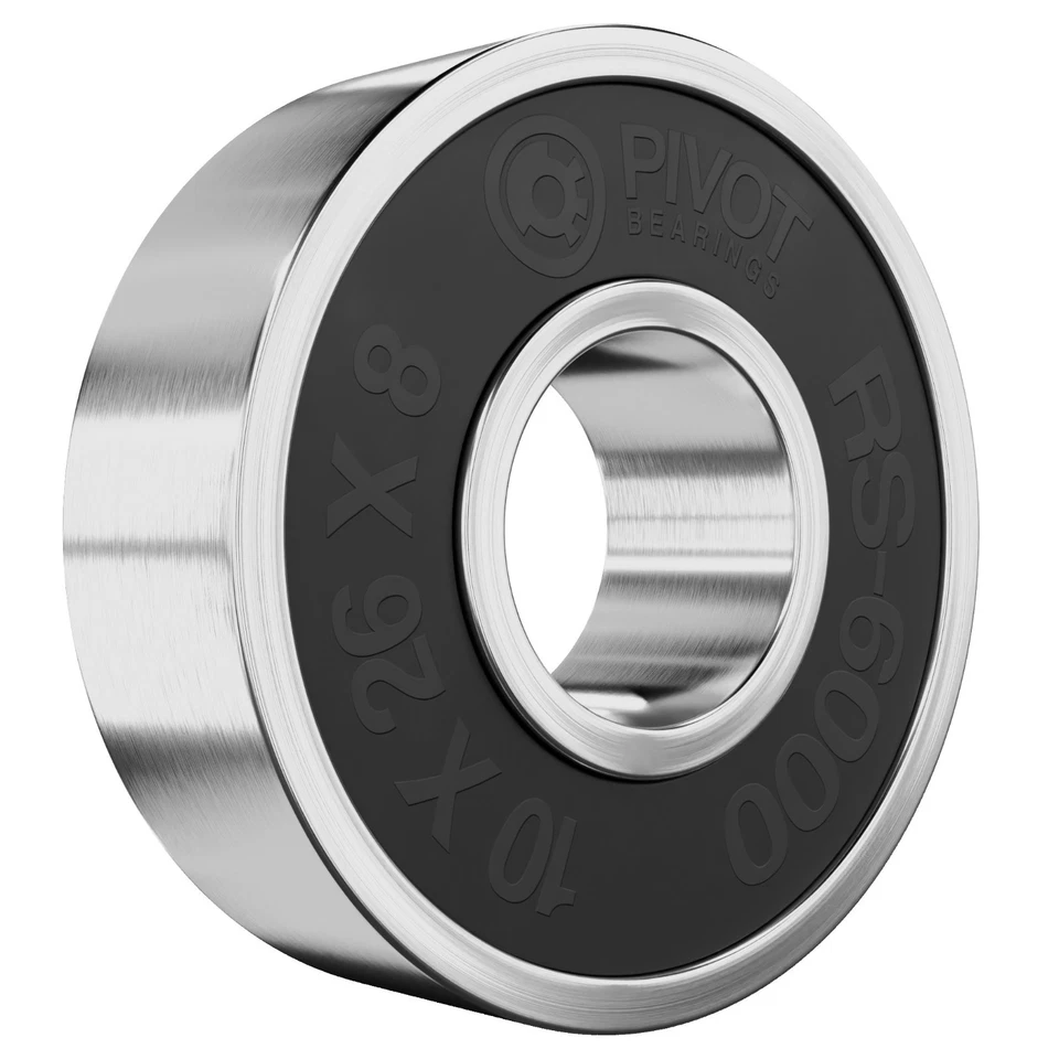 PIVOT BEARINGS 6000 2RS Bearing 10mm x 26mm x 8mm Sealed Deep Groove Ball Bike Skateboard Motor