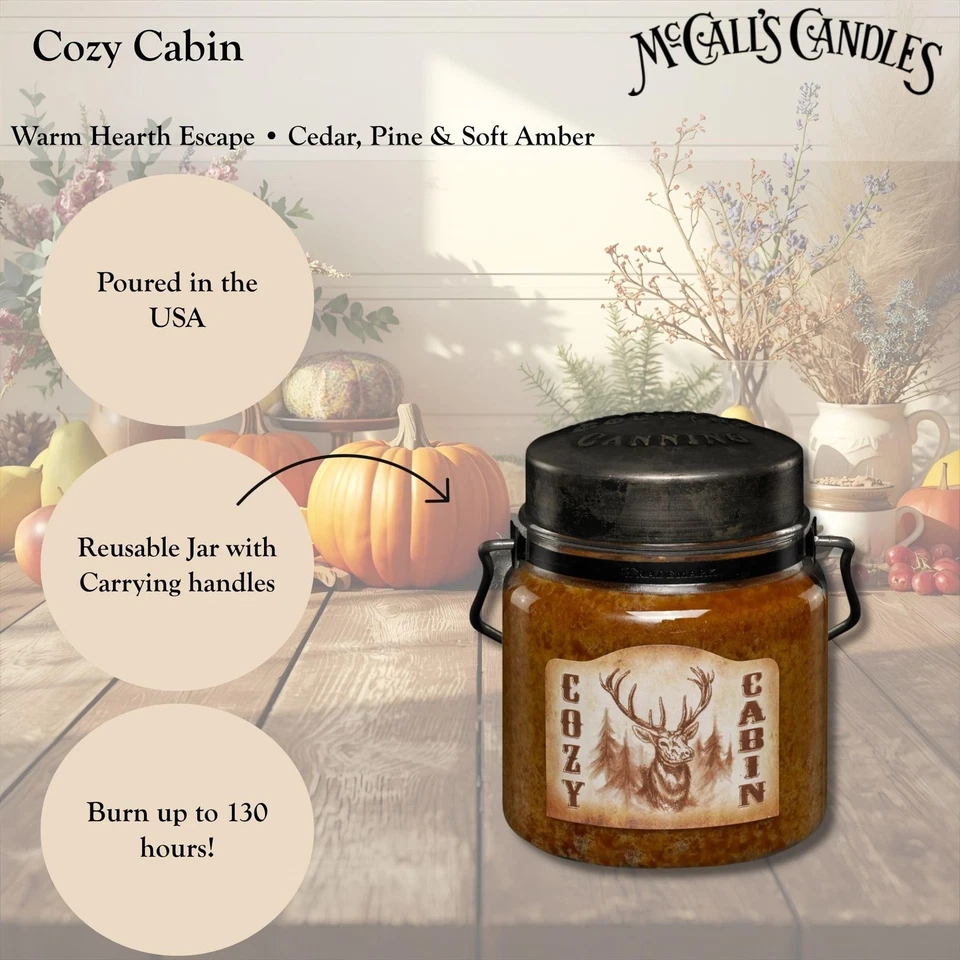 McCall’s Candles | Acogedora cabina | Vela perfumada de 16 oz | Vertida en EE. UU. | Vintage R... Foto 2 de 4