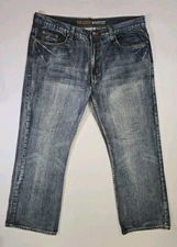 Urban Pipeline Jeans Mens 38x30 (40x31.5) Loose Bootcut Medium Wash Blue Denim