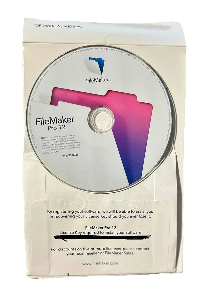 FileMaker Pro 12 Software With License Key For Windows Or Mac H6316LL/A - Image 2 of 4