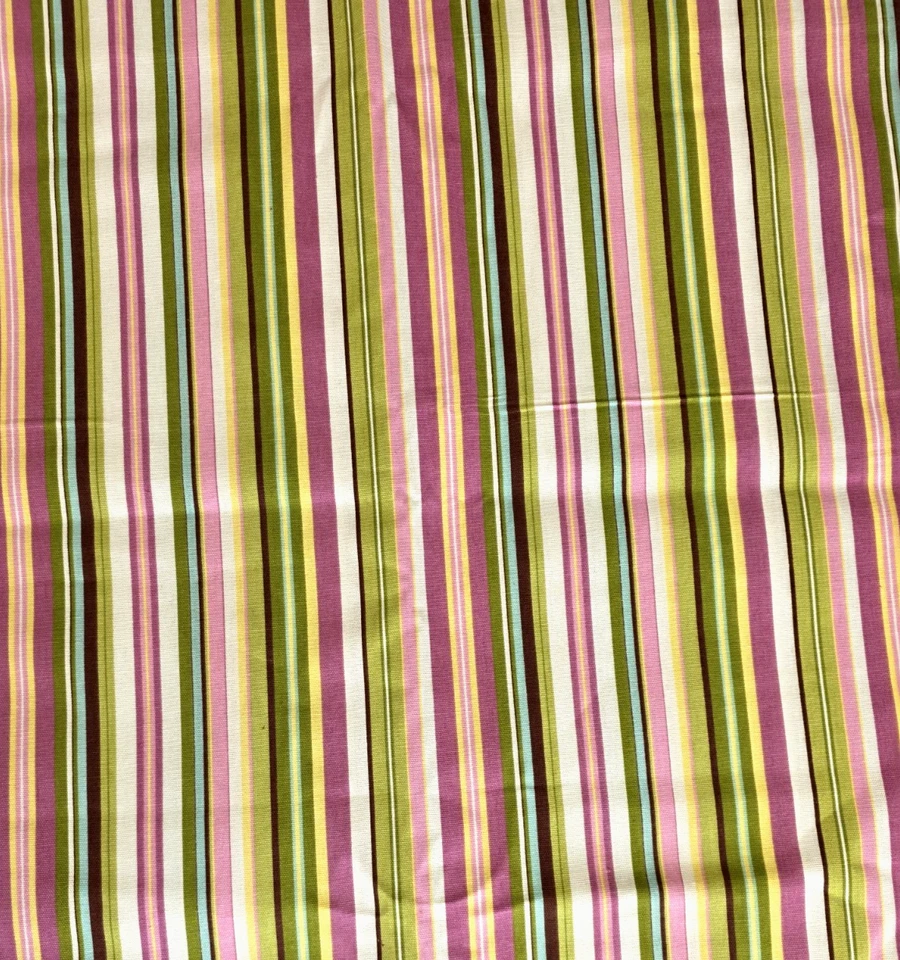 Paraguas de playa de tela tapizada Waverly a rayas 5,25 yardas rosa y verde Foto 4 de 4