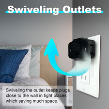 2 Prong Wall Adapter, Swivel Outlet Splitter, Multi Outlet Extender Plug, Typ...