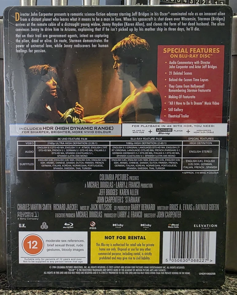 Starman STEELBOOK - (4K Blu Ray + Blu Ray) - Zavvi Exclusive Foto 2 de 4