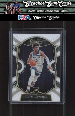 2020-21 Panini Select 88 Jaden McDaniels White Prizms Rookie #/149