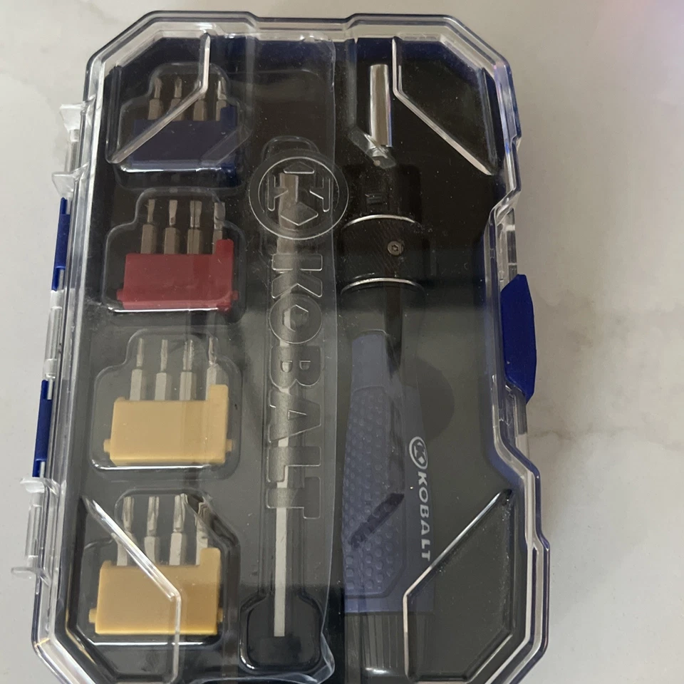 KOBALT 18 Pc DOUBLE DRIVE Mini Micro PRECISION SCEWDRIVER SET +Ext Bar Bits Case - Image 2 of 4