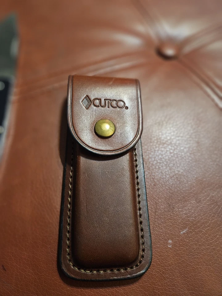 Vintage Cutco 1882 Bullwhip Lockback Folding Pocket Knife USA with Sheath - Image 3 of 4