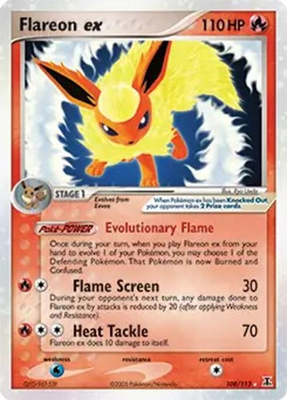 #ad #ad Flareon ex 108 113 Pokemon Delta Species Ultra Rare LP C $198.98