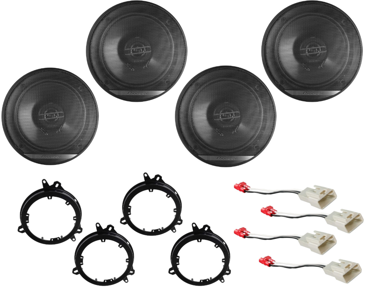 4x Pioneer 600w Pair Front & Rear Car Speaker Replacement fo