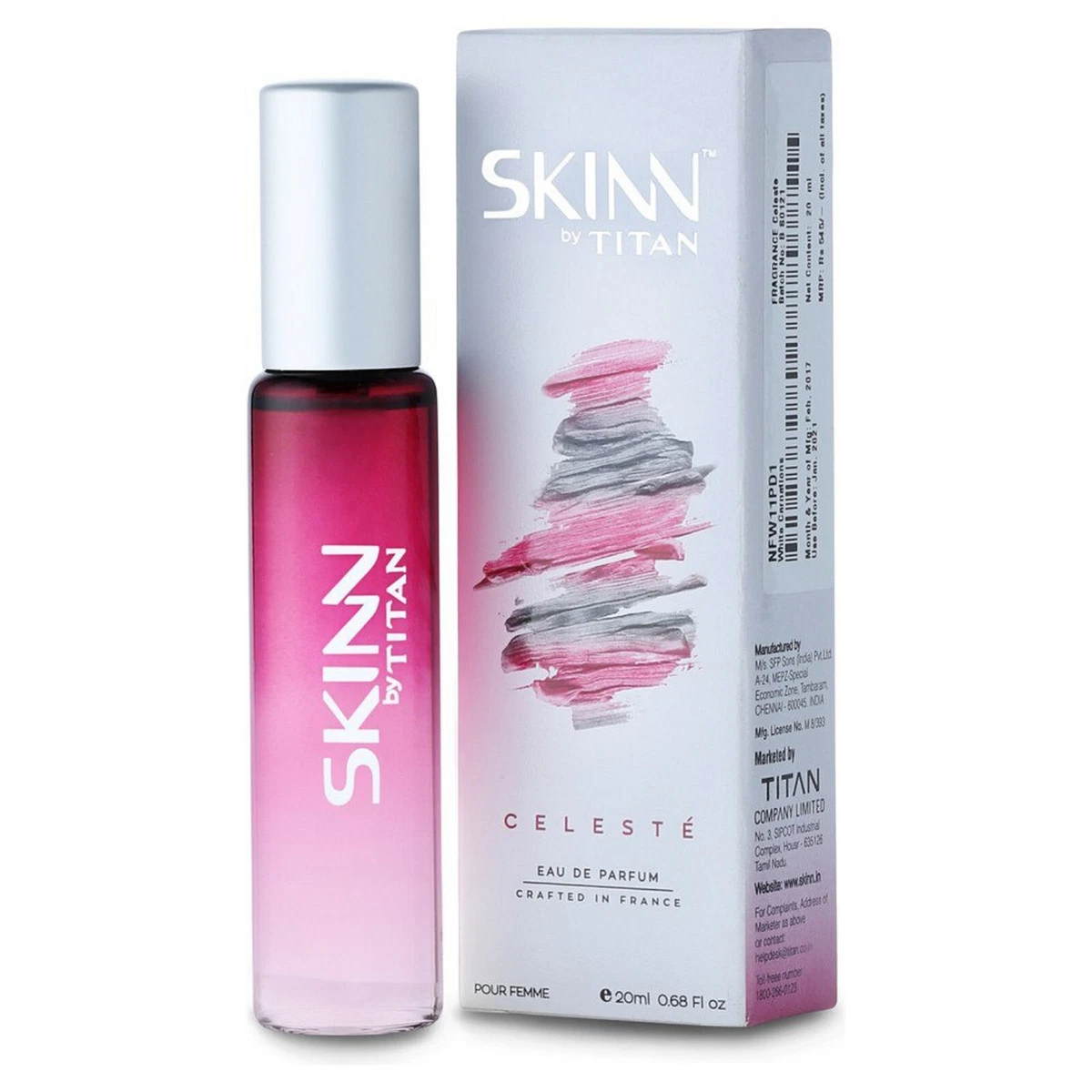 SKINN BY TITAN Celeste Fragrance Crafted In France Eau De Parfum For Women 20ml
