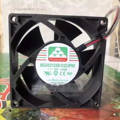 1PCS MGA9212XB-O32-IP68 9232 DC12V 1.0A 2-Wire Dual Ball Cooling Fan