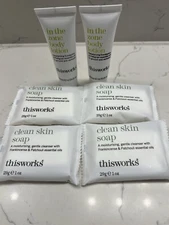 NEW This Works by Gilchrist & Soames Clean Skin Soap Bars (4) & Body Lotion (2)