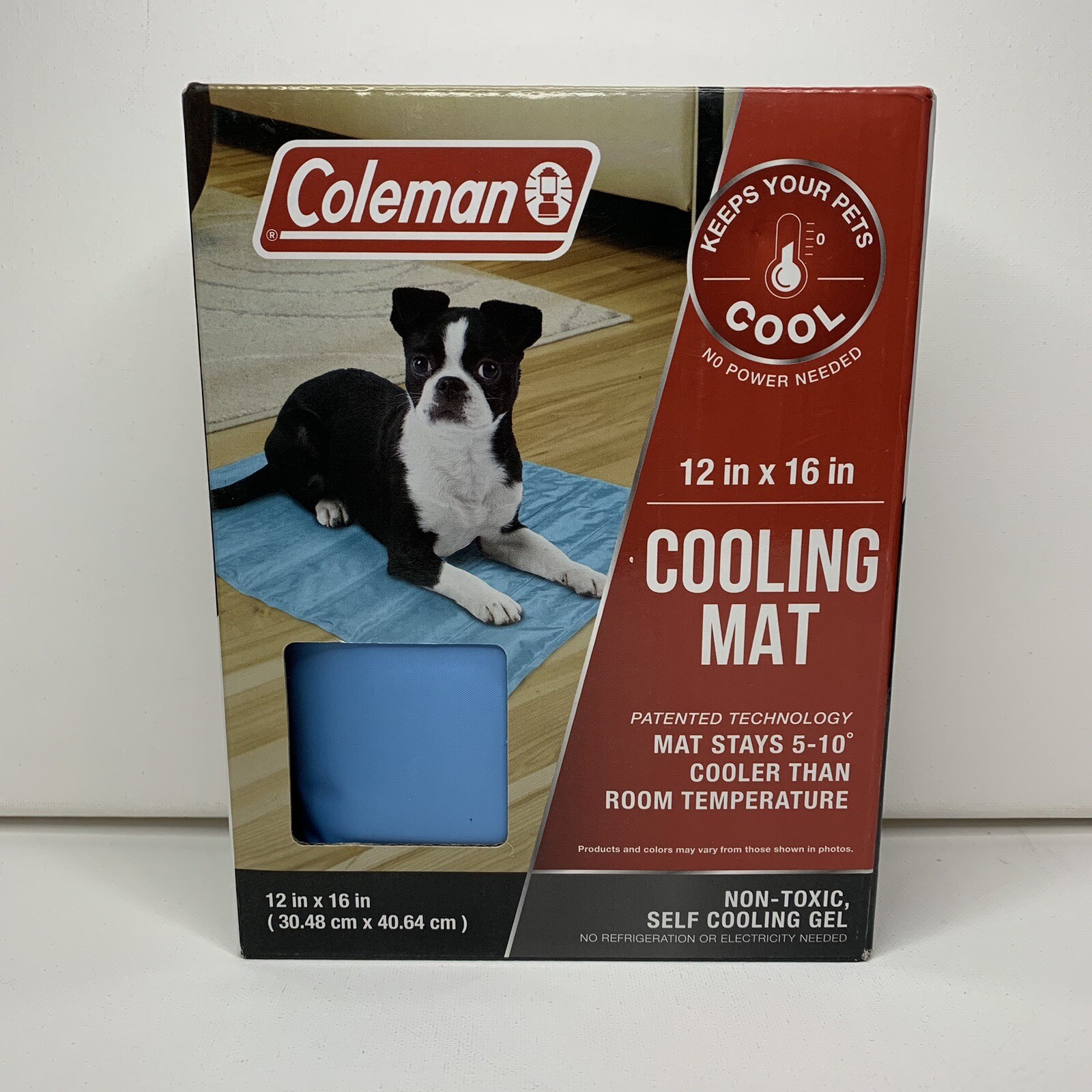 Coleman Pet Cooling Mat Blue 12 x 16in Self Cooling for Cats or Dogs