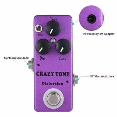 MOSKY CRAZY TONE RIOT Distortion Mini Guitar Effect Pedal True