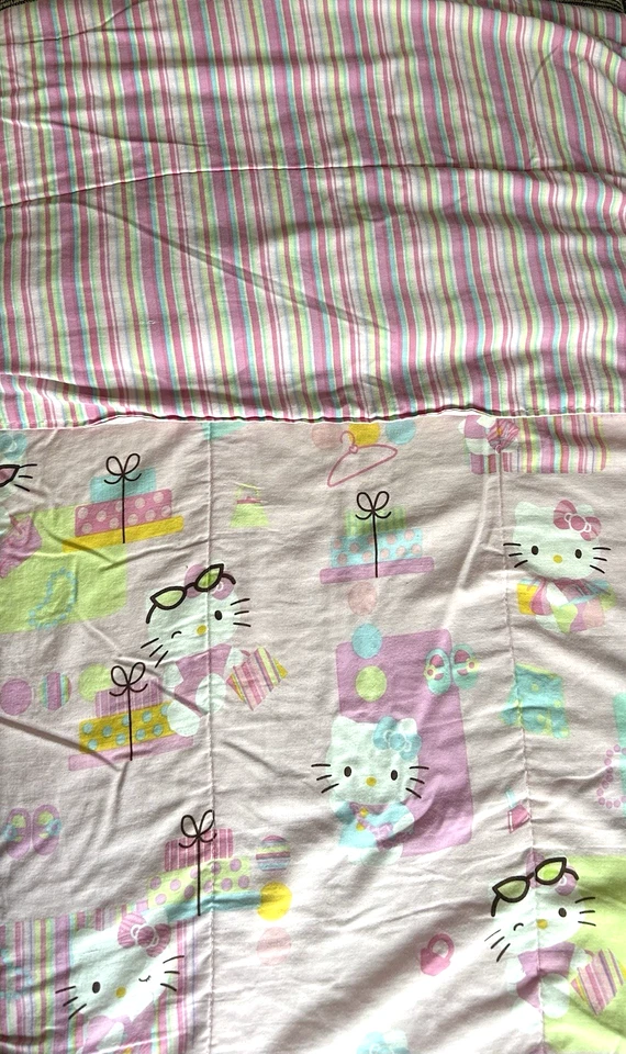 Hello Kitty одеяло 3 изделия фланелевый простыня комплект двойной размер розовый воздушные шары 2006 - Изображение 4 из 4