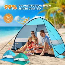 Outdoor Pop Up Beach Tent Portable Sun Shade Shelter Camping Fishing Canopy &Bag