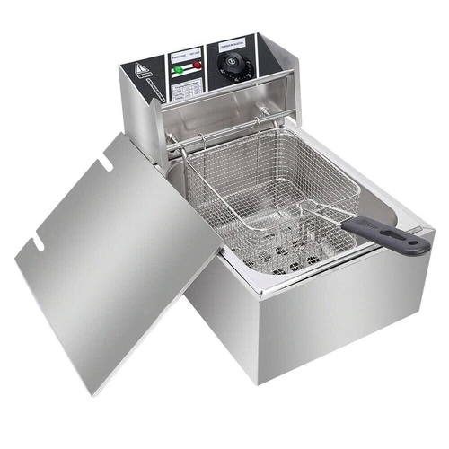 Kommerzielle 10L/20L Elektro Fritteuse Fett Chip Einzel Doppeltank Edelstahl - Bild 27 von 35
