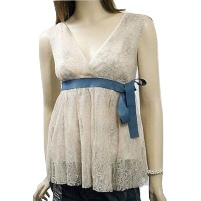 New Nordstrom Womens Size Small Dondup Made in Italy Lace Tank Top $297 retail