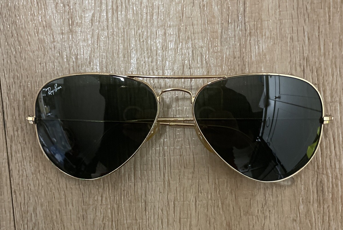 Ray-Ban RB3025 L0205 58014 3N Large Aviator Polarized Black Gold Men ⭐️⭐️⭐️