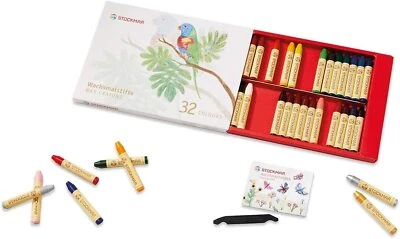 Stockmar Wachsmastifte 32 Farben + Schaber