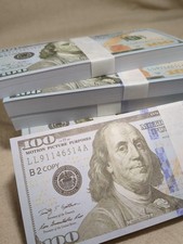 FAKE BANK GAMES PLAY MONEY KIDS CASH PAPER 100 PCS 100 DOLLAR BILLS   PARTY