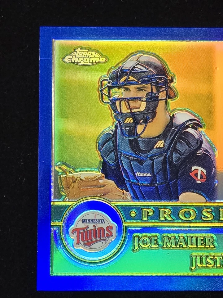 2003 Topps Chrome Prospects #436 Justin Morneau Joe Mauer Refractor 509/699 HOF - Image 2 of 4