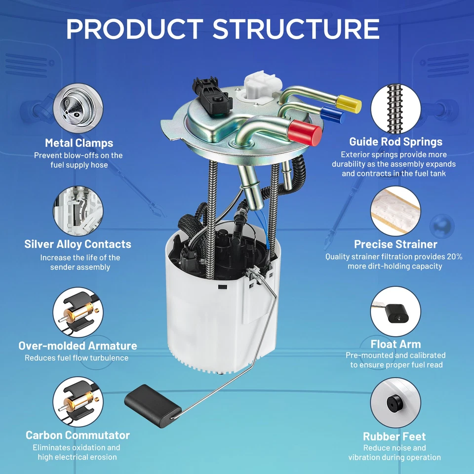 New Fuel Pump For 2008-2011 Chevrolet Tahoe GMC Yukon Cadillac Escalade E3765M - Image 3 of 4